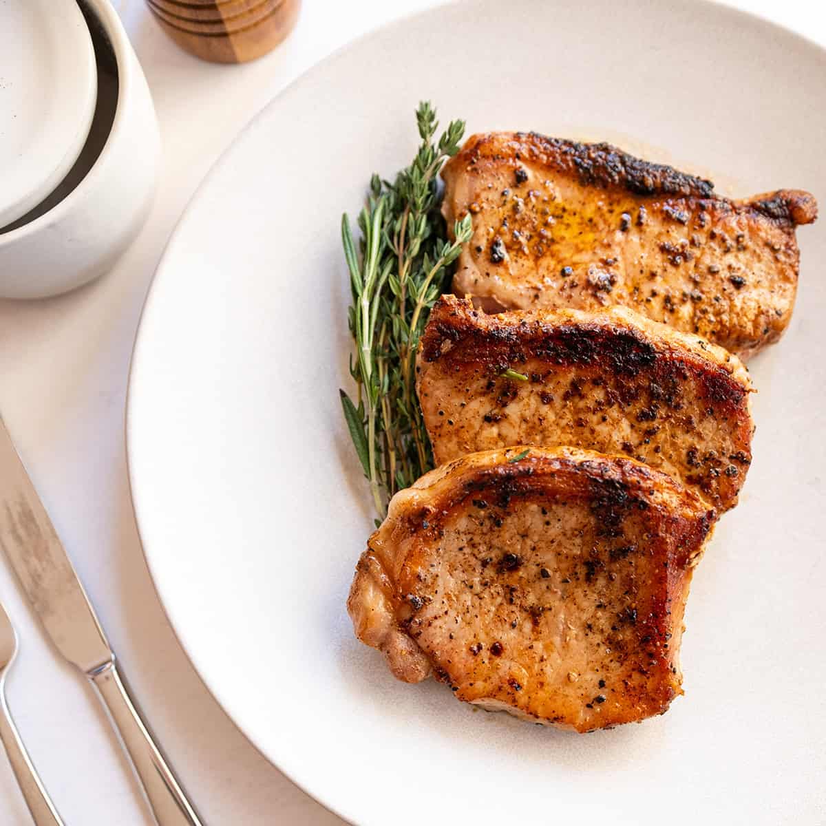 PERFECT Cast Iron Boneless Pork Chops