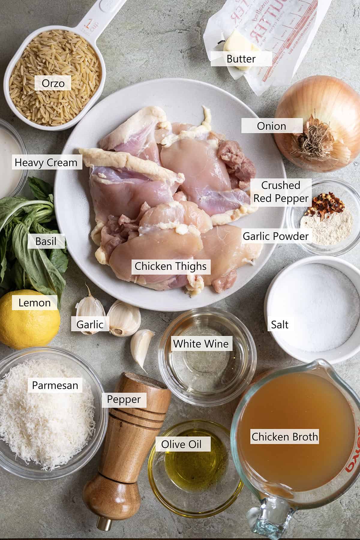 Ingredients for the recipe