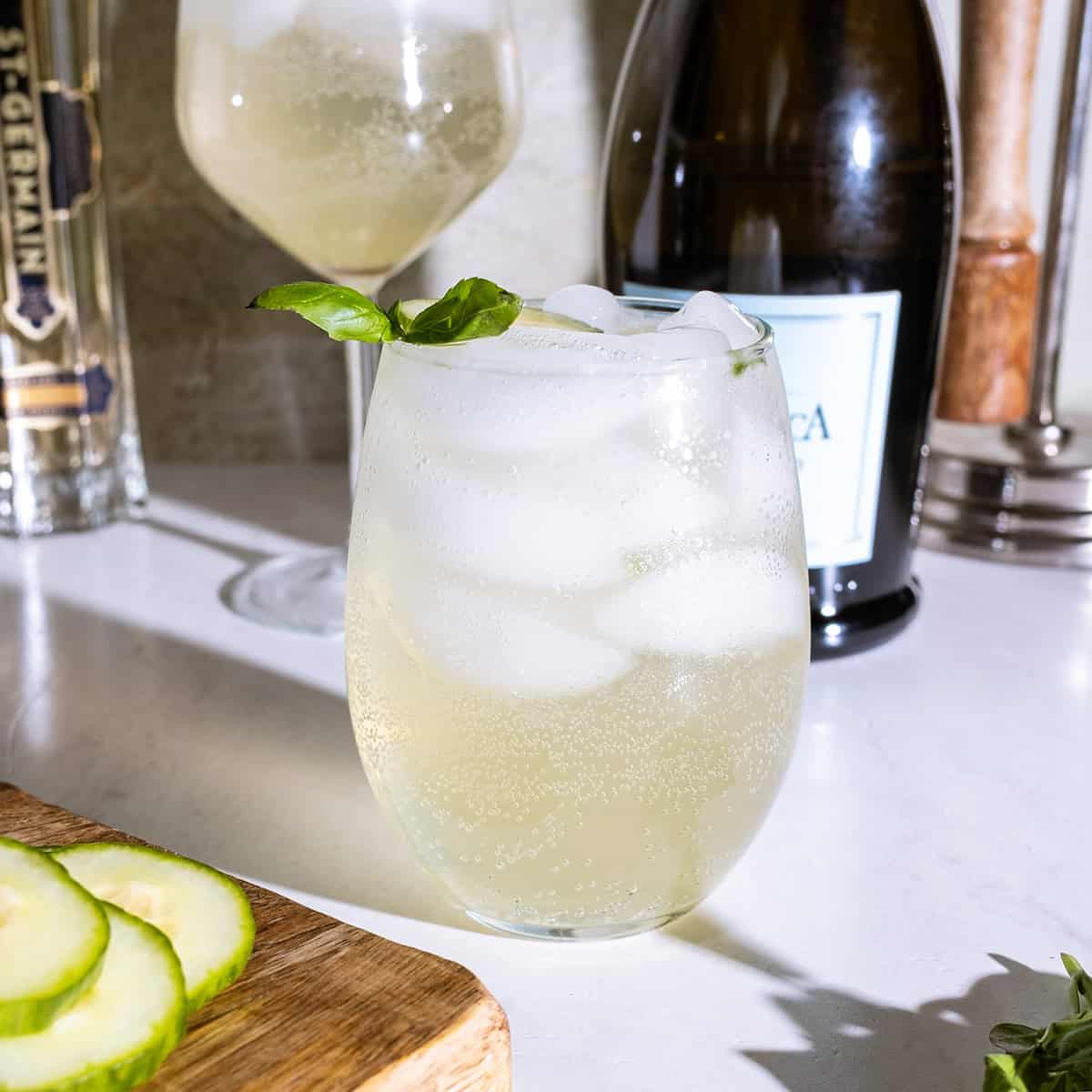 St. Germain Basil Cucumber Spritz
