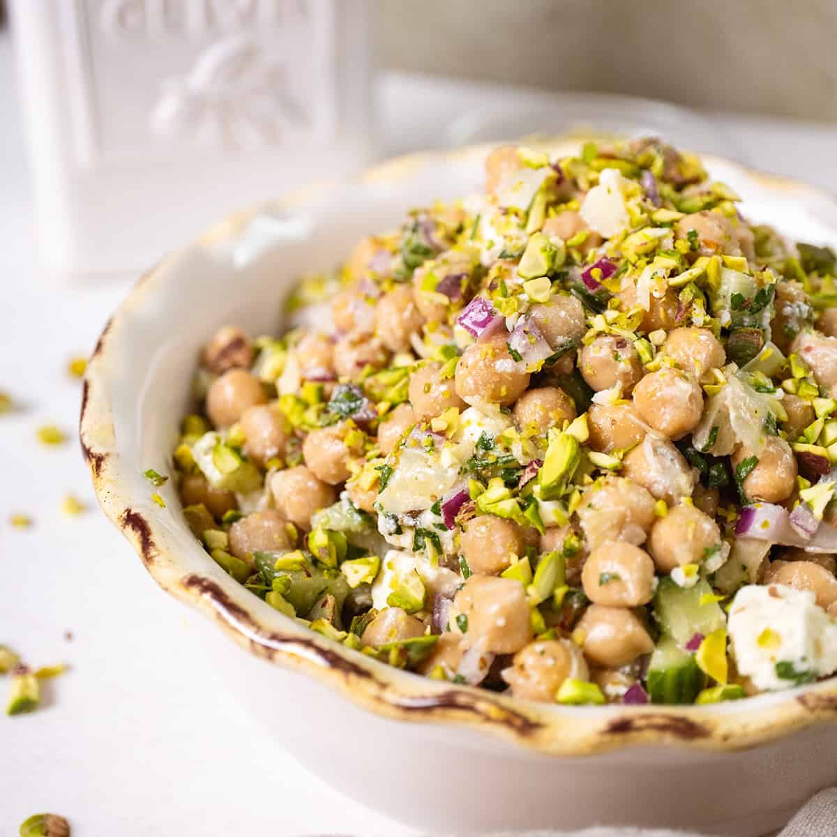 Chickpea Cucumber Feta Salad