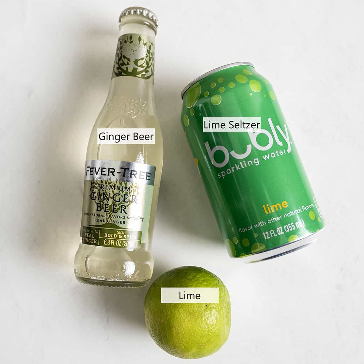 Ingredients for the drink.