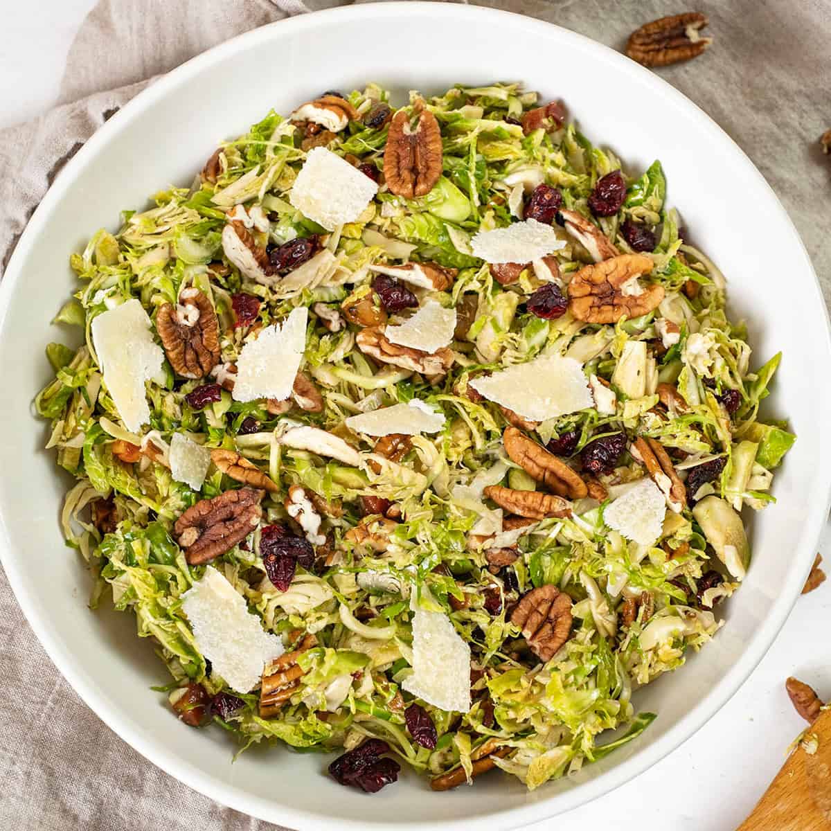 Chopped Brussels Sprout Salad with Pancetta