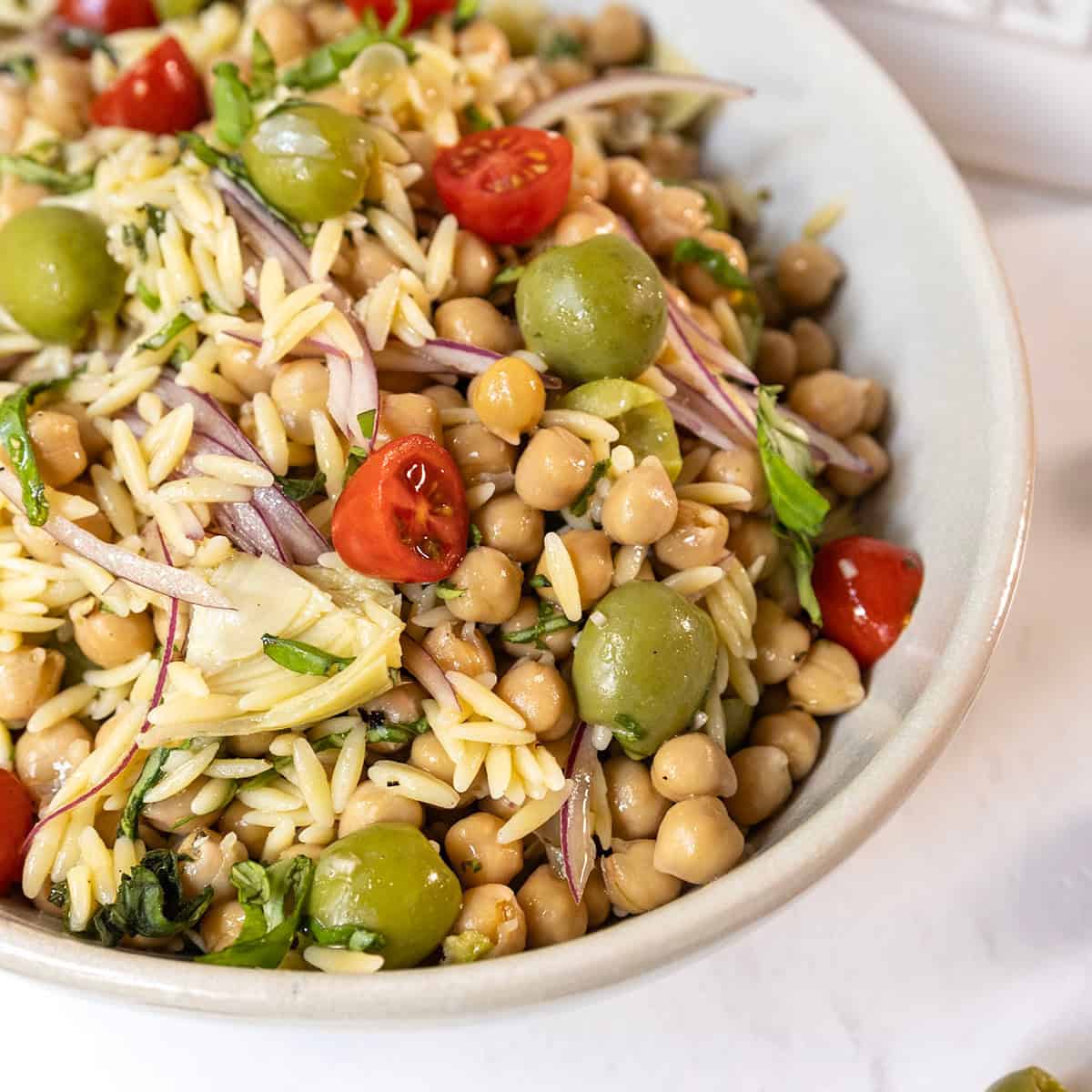 Orzo and Garbanzo Bean Salad