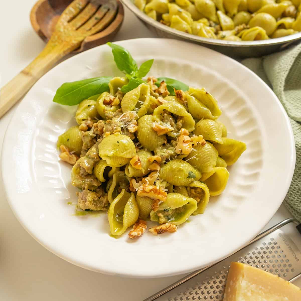 Kale Walnut Pesto Pasta
