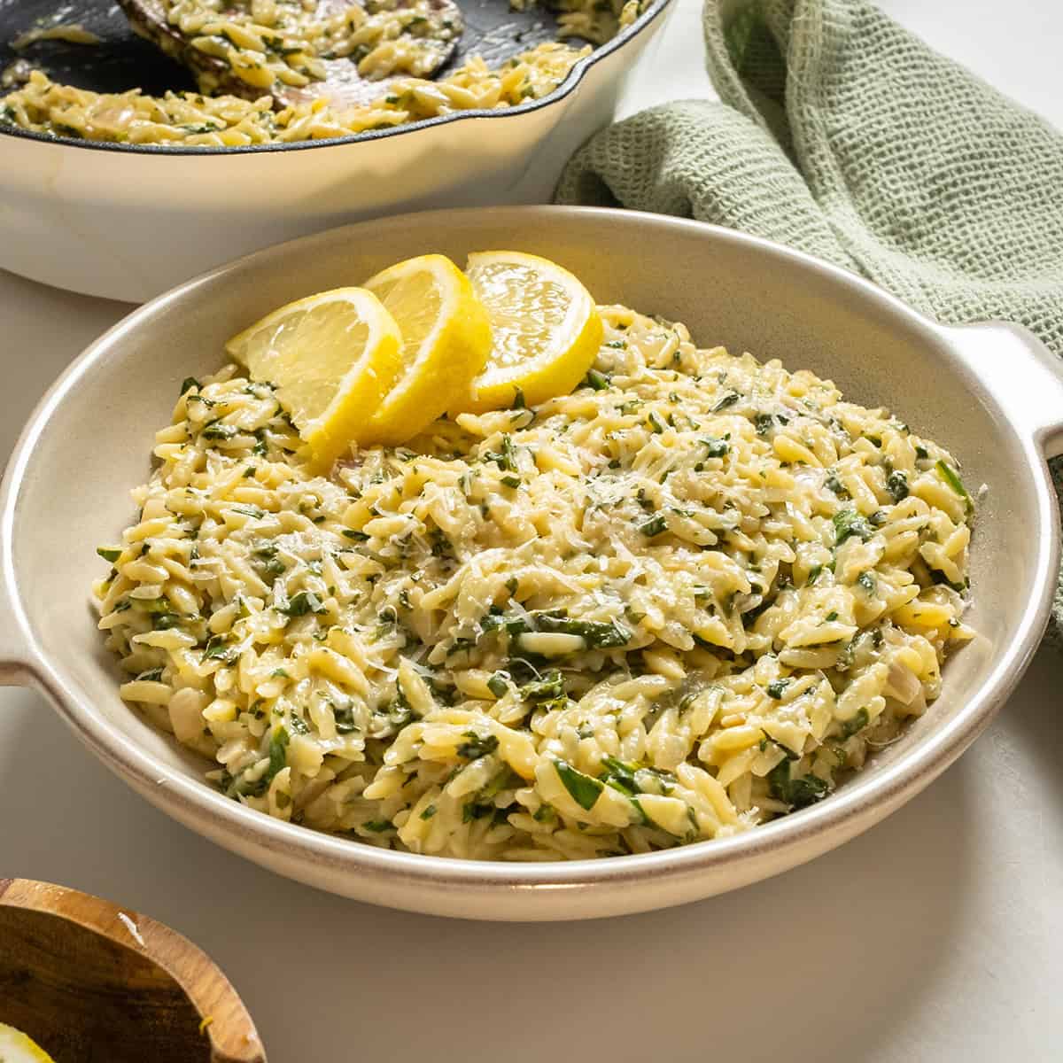 Lemon Spinach Orzo