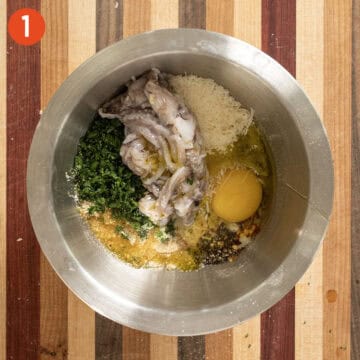Stuffing for the calamari in a bowl