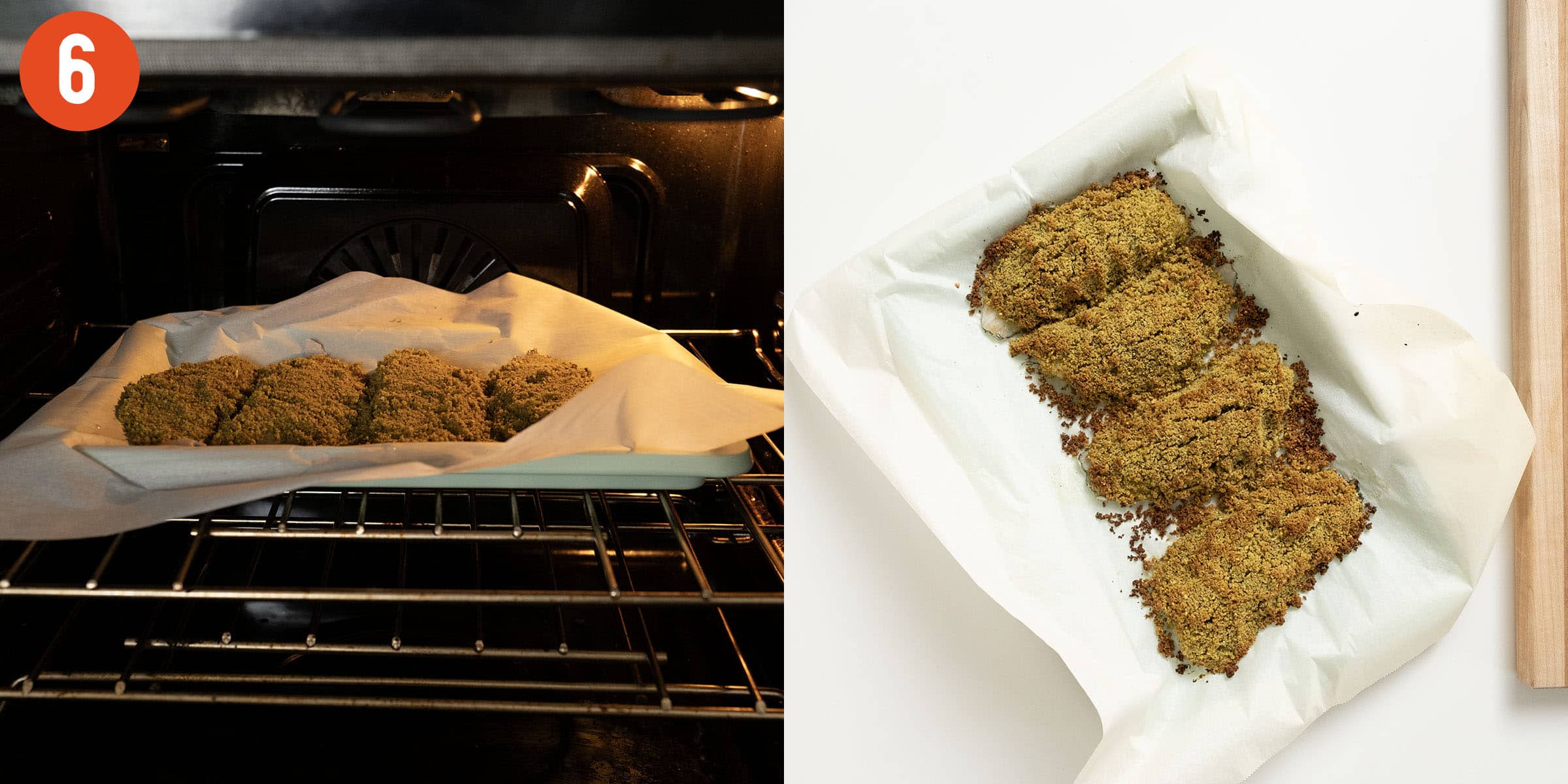 Baking sea bass in the oven.