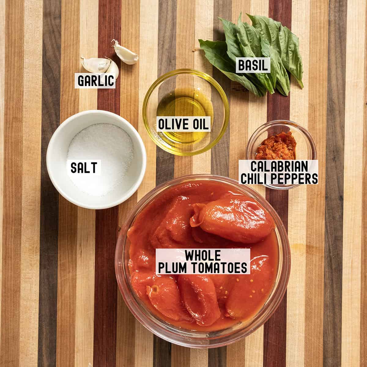 Ingredients for the recipe.