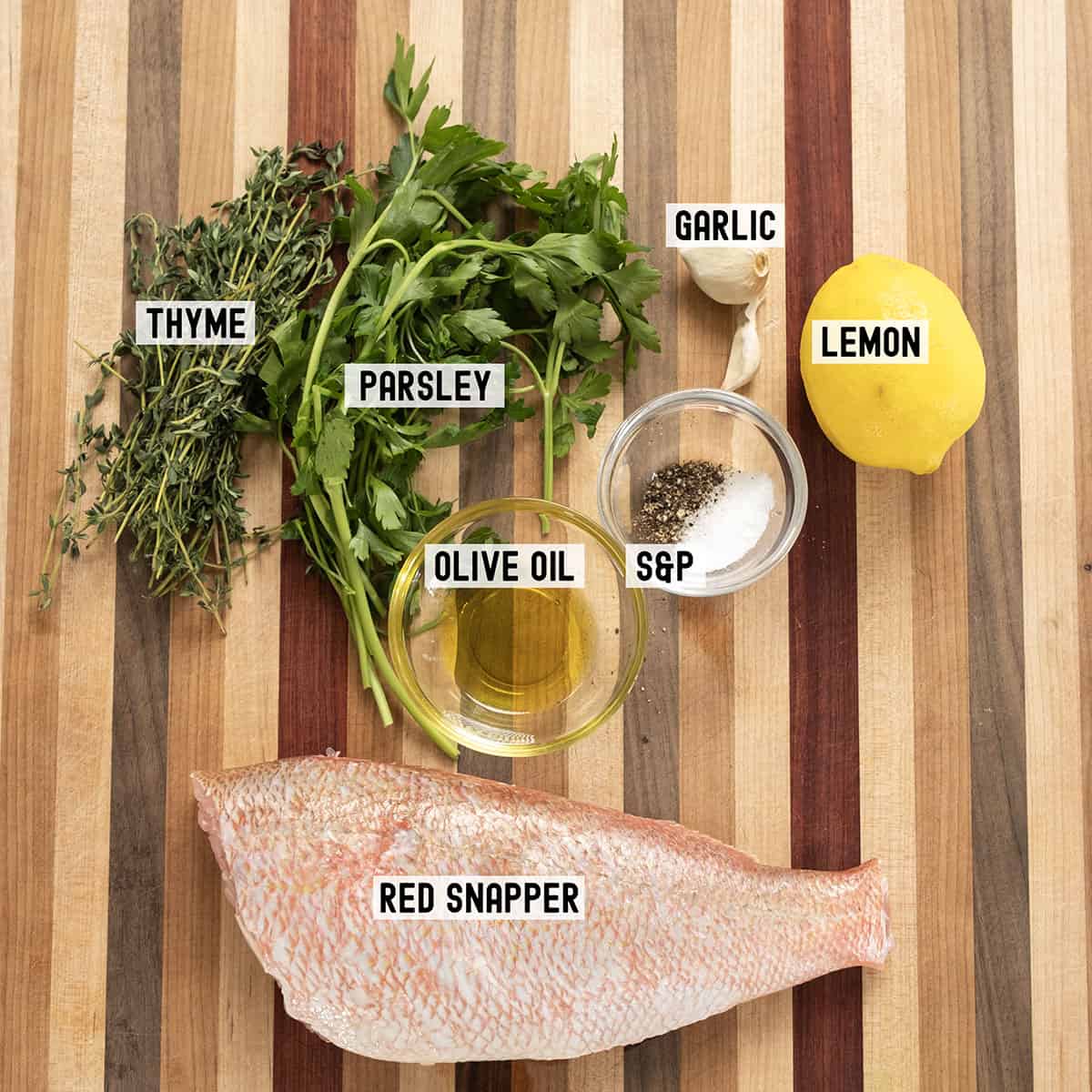 Ingredients for the recipe.