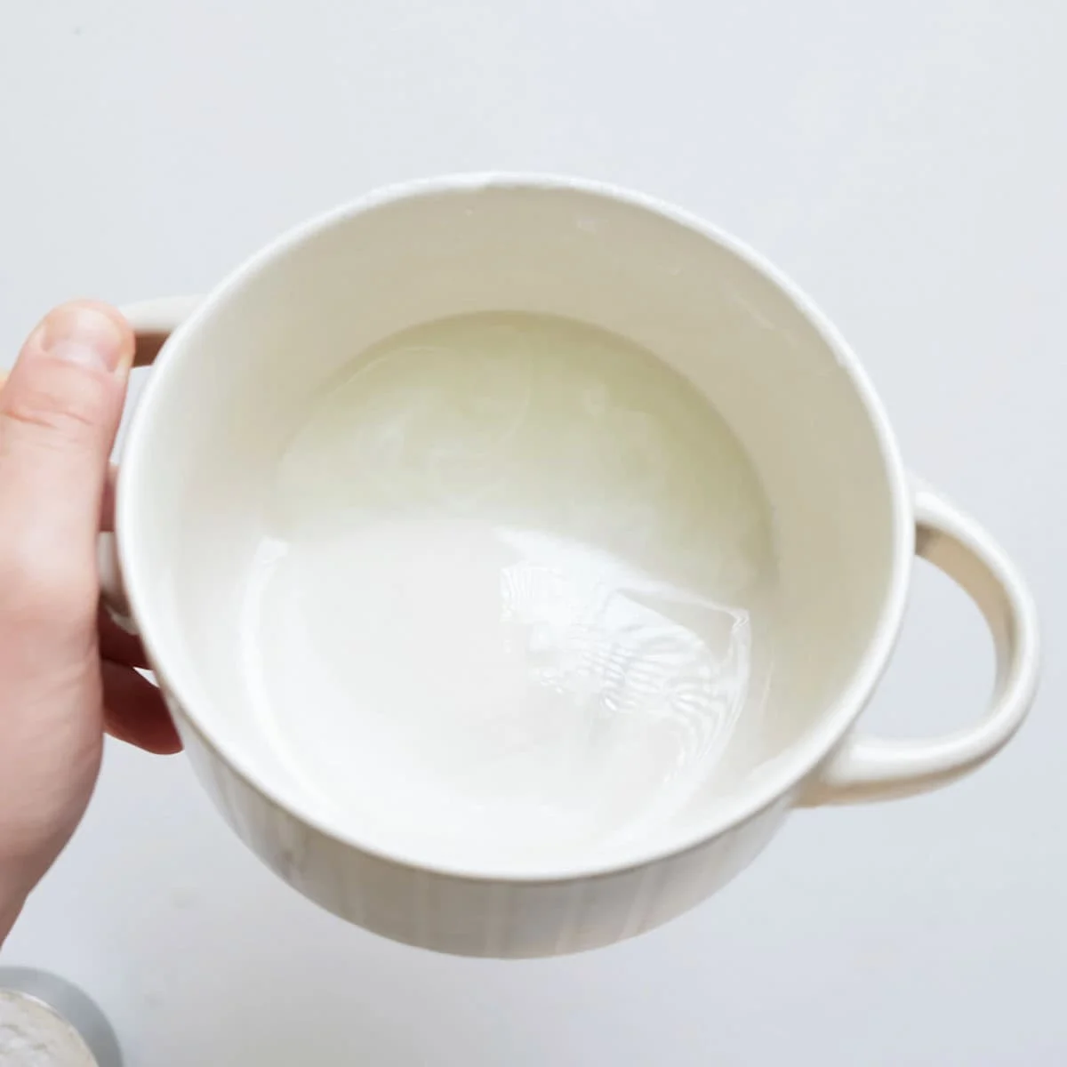 Drained ricotta.