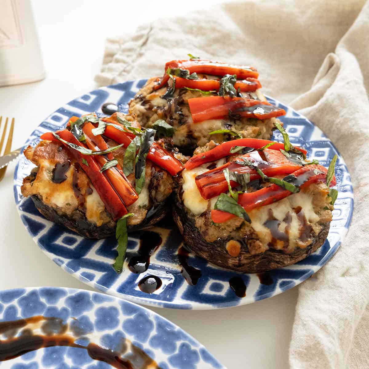 Baked Italian Stuffed Portobello Mushrooms