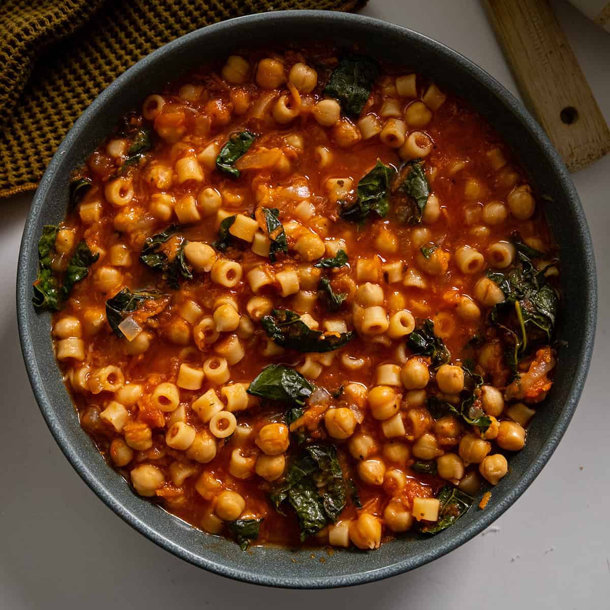 Pasta e Ceci (Italian Pasta and Chickpea Soup)