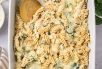 Spinach Artichoke Chicken Casserole Vegan Adaptable