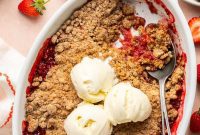Pratik Glutensiz Çilekli Crumble