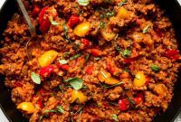 Inside-Out Stuffed Pepper Skillet