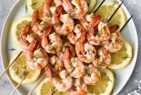 Buttery Garlic Dill Grilled Shrimp Whole30