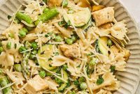 Velvety Boursin Chicken Pasta with Garden-Fresh Spring Vegetables