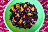 Golden Peach and Ruby Beet Salad