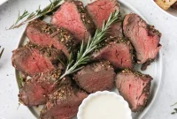 Pan-Seared Beef Tenderloin with Zesty Dairy-Free Horseradish Sauce