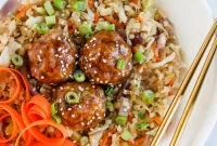Clean Eating Asian Pork Meatball Bowls