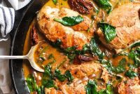 Delicious Creamy Tuscan Chicken Skillet