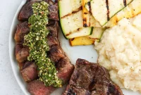 Flavorful Grilled New York Strip with Fresh Chimichurri