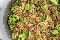 Savory Gluten Free Beef and Broccoli Ramen Stir Fry