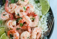 Zesty Whole30 Coconut Lime Shrimp