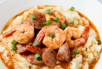 Keto Shrimp and Creamy Cauliflower Grits