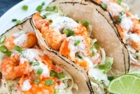 Fiery Paleo Buffalo Shrimp Tacos