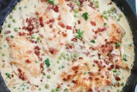 Weeknight Chicken and Pea Skillet