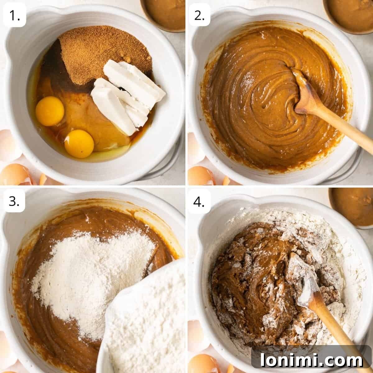 Mary's Signature Gluten-Free Peanut Butter Cookies 4 A series of step-by-step photos illustrating the cookie-making process, from mixing ingredients to forming dough balls, providing a visual guide for bakers.