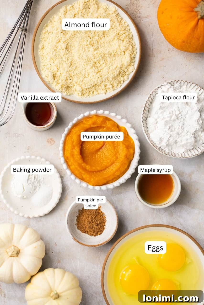 ingredients for healthy pumpkin pancakes