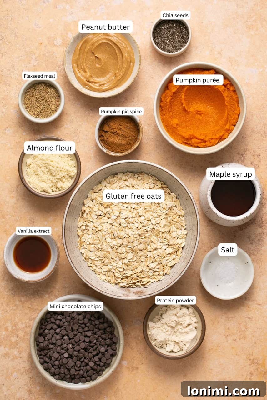 ingredients for pumpkin bliss balls