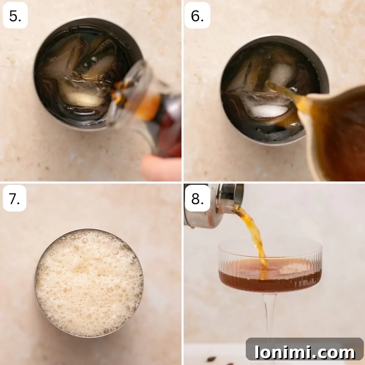 Espresso Martini Perfection The Kahlua Secret 5 the last 4 steps for making an espresso martini