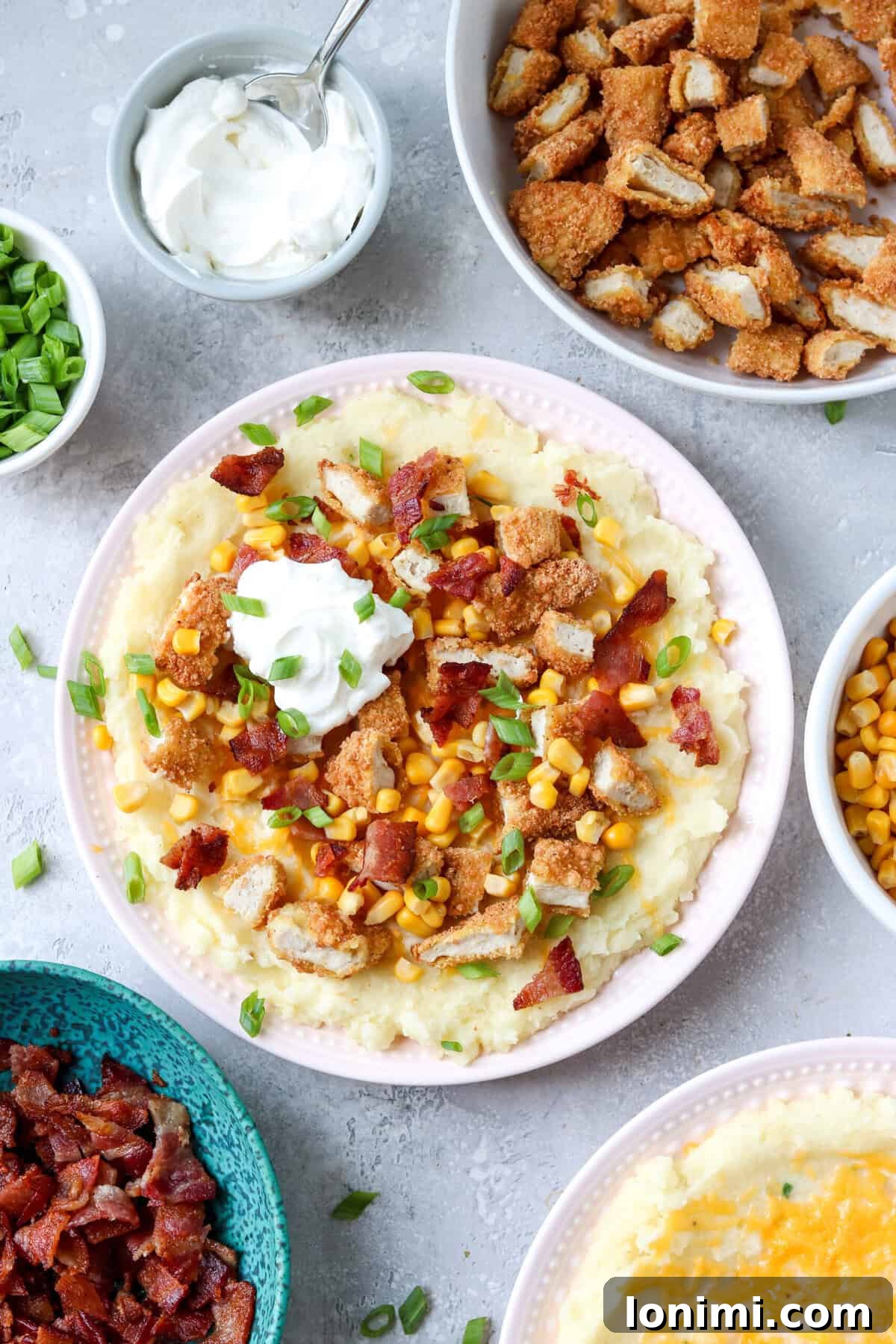 Ultimate Mashed Potato Bowls 7 loaded mashed potato bowl with all the toppings