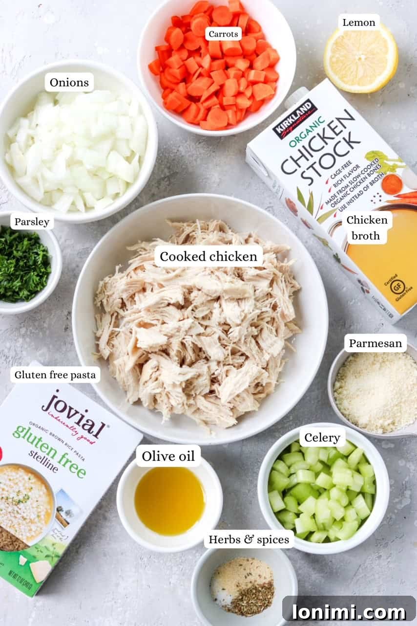 Comforting Gluten-Free Chicken Pastina Soup 3 ingredients for gluten free chicken soup with pastina