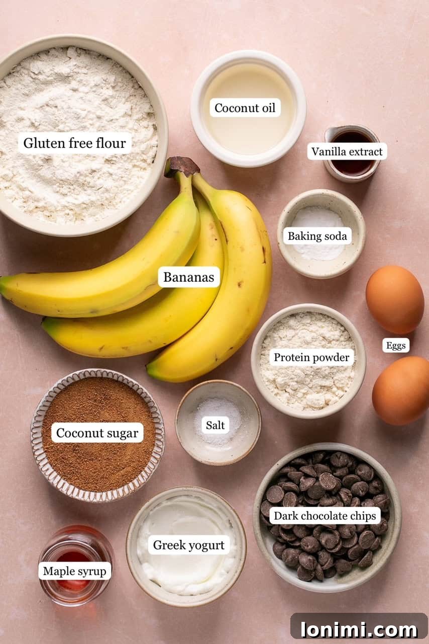 Recipe ingredients in small bowls and labeled, neatly arranged for easy viewing.