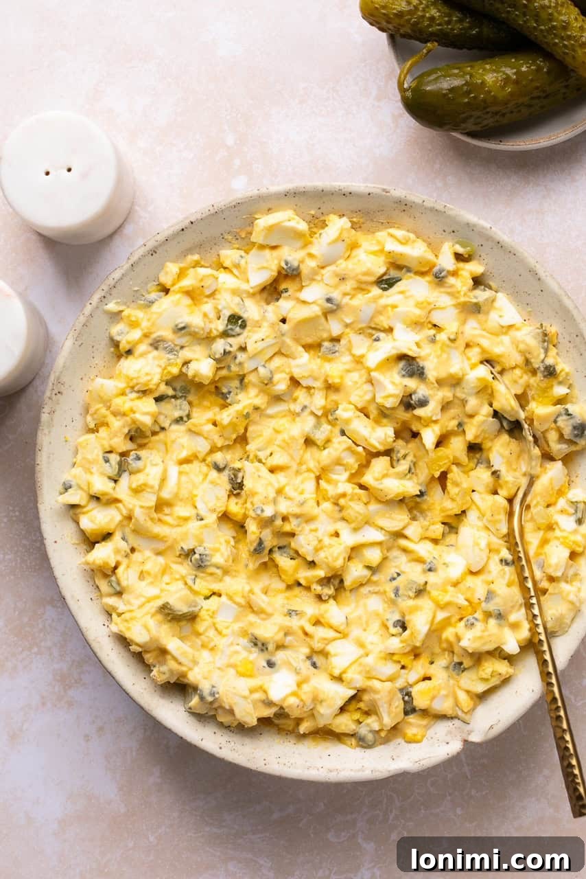 All the recipe ingredients mixed together in a bowl, showcasing the creamy texture and chopped elements.