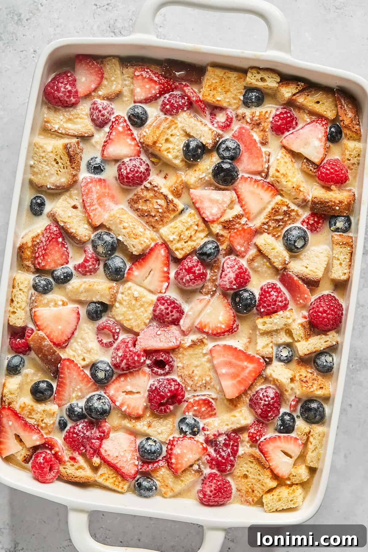 unbaked overnight french toast casserole