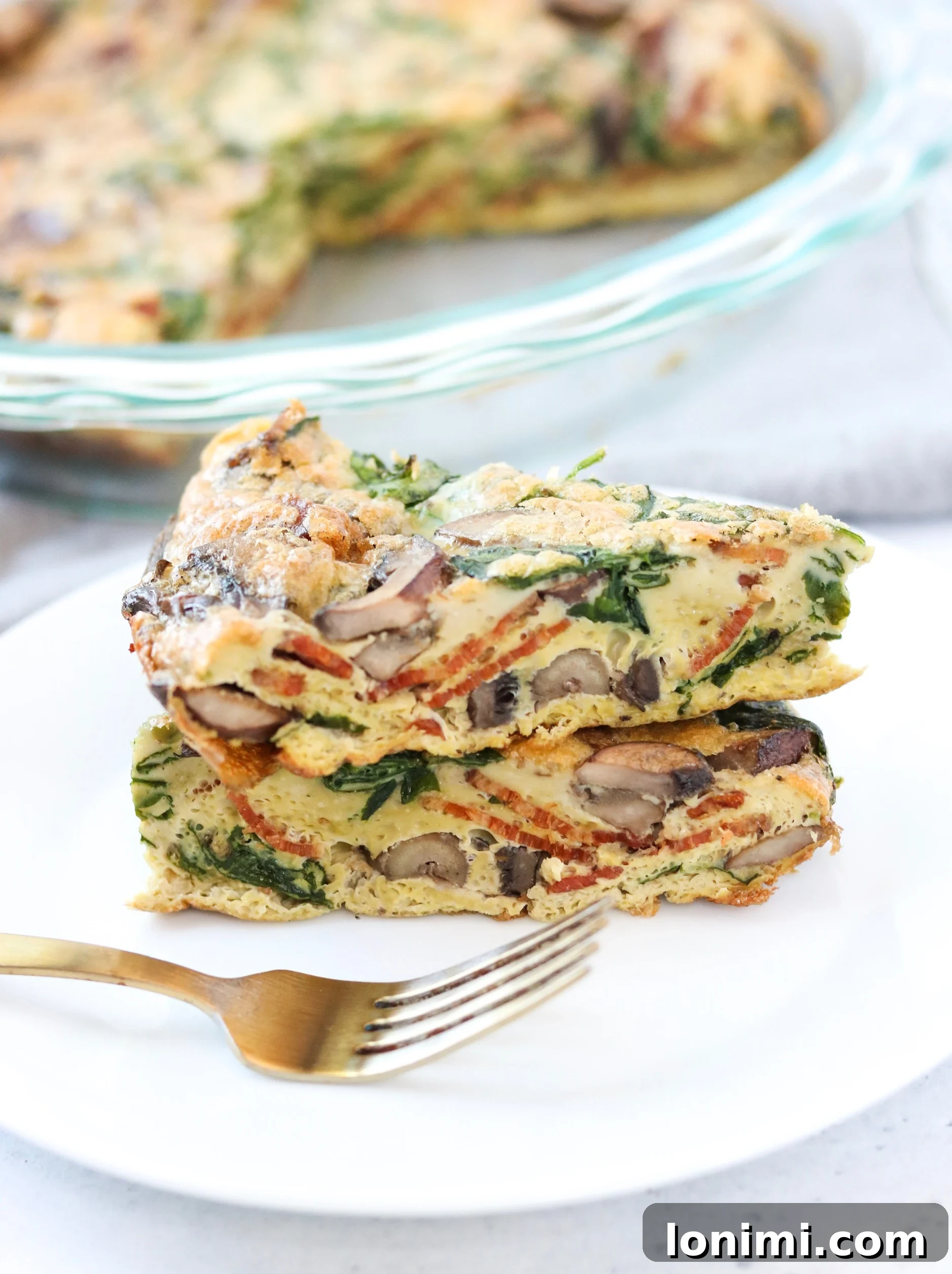Whole30 Spinach Bacon Mushroom Frittata 5 img 2147 4