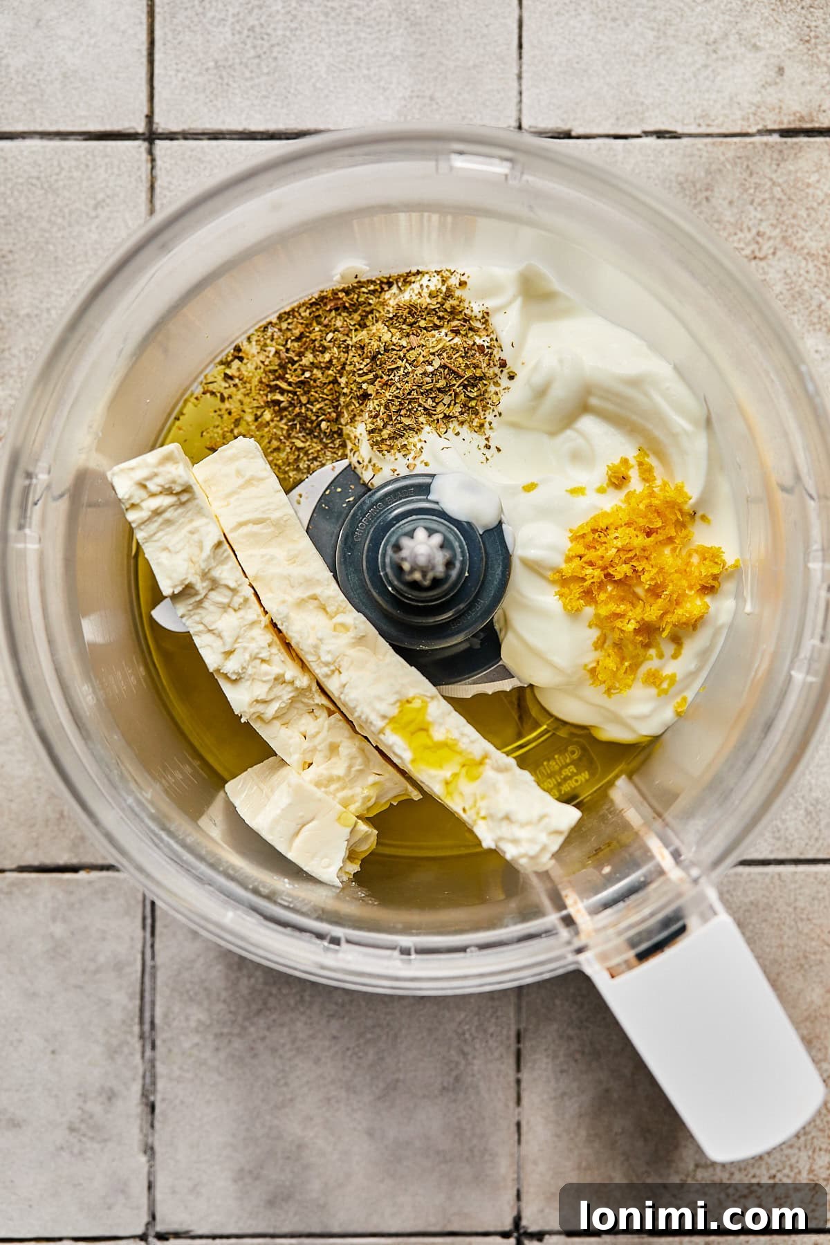 Effortless Mediterranean Layered Feta Dip 4 ingredients for whipped feta in a food processor