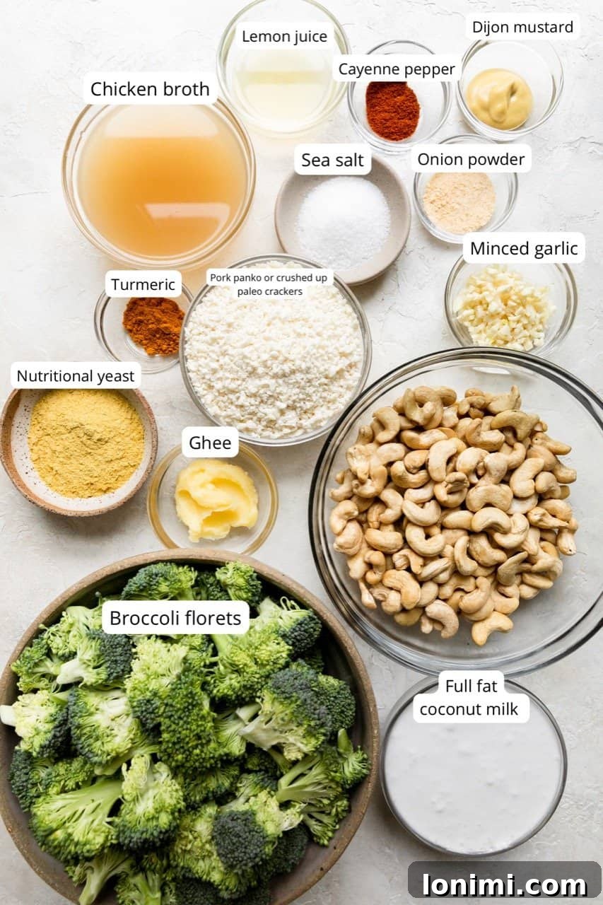 recipe ingredients in small bowls and labeled 