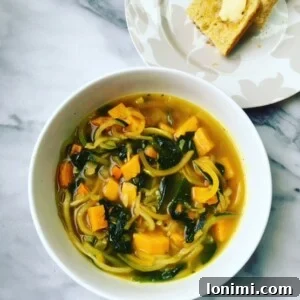 Veggie Loaded Zoodle Soup