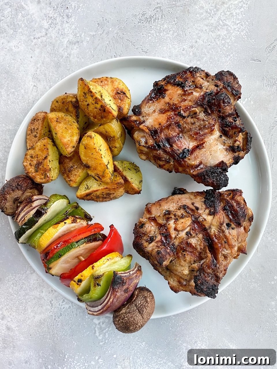 Labor Day Weekend Rewind 2 Flavorful Whole30 grilled chicken thighs with a delicious marinade, perfect for a Labor Day BBQ