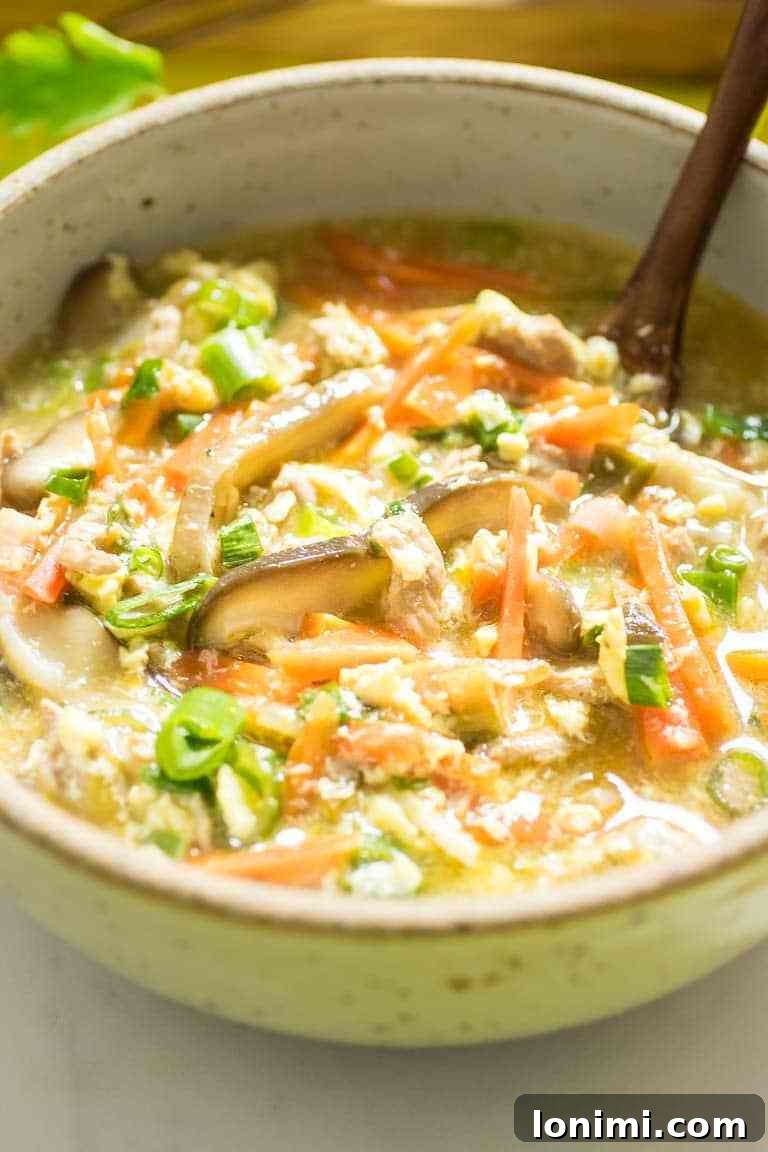 25 Hearty Whole30 Soups, Stews, and Chilis 26 Authentic Paleo Hot & Sour Soup, gluten-free and Whole30 compliant, full of umami flavor with mushrooms and egg ribbons.