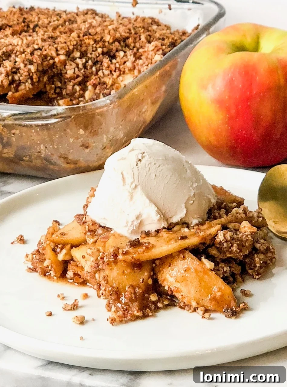 Paleo Apple Crisp with Nut Topping