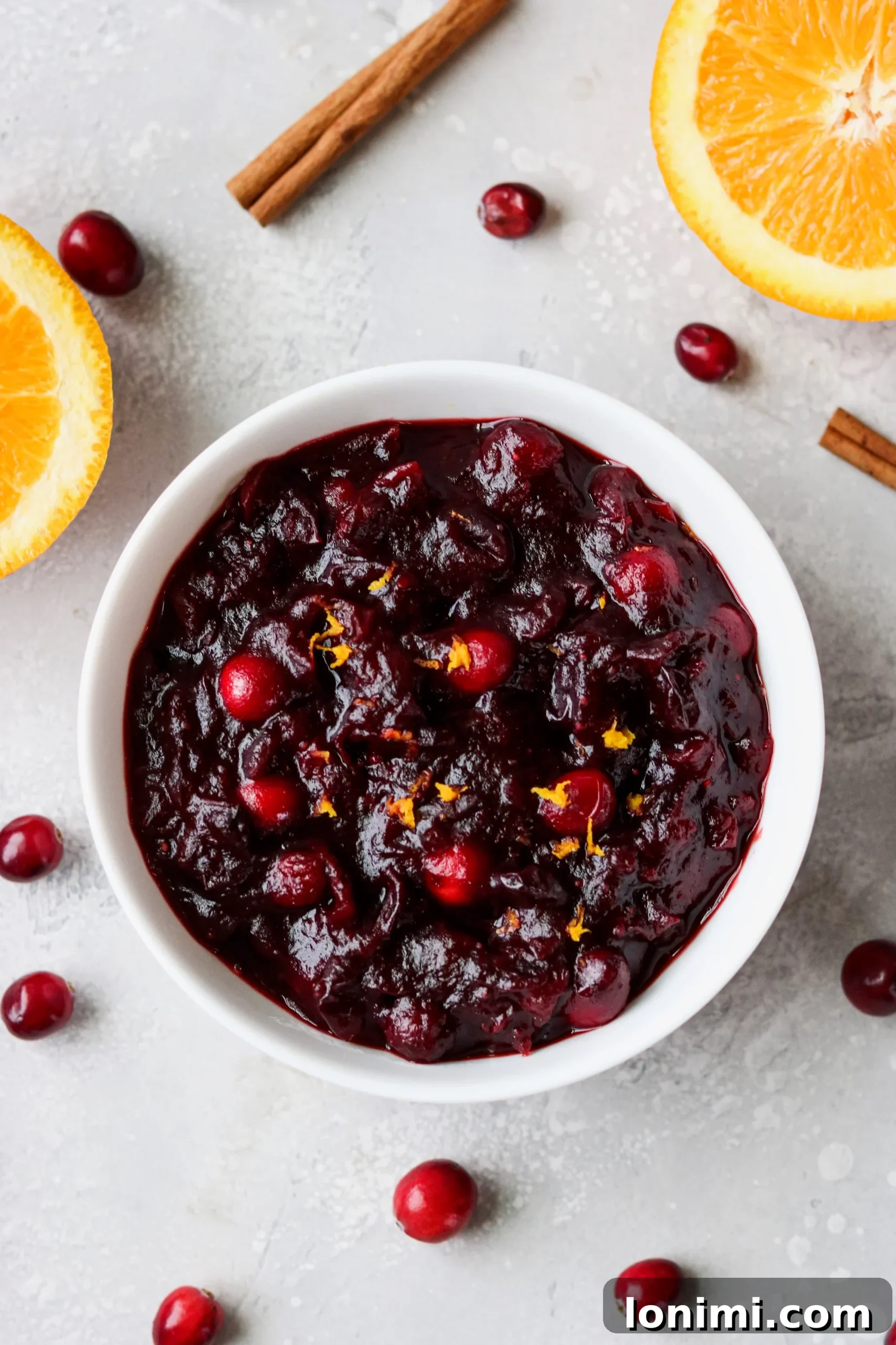 Refined Sugar-Free Paleo Orange Cranberry Sauce