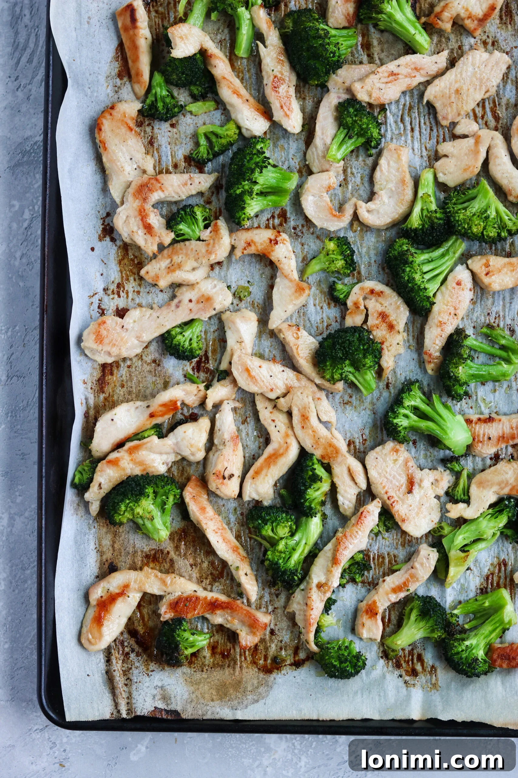 Creamy Whole30 Chicken Broccoli Alfredo with fresh ingredients