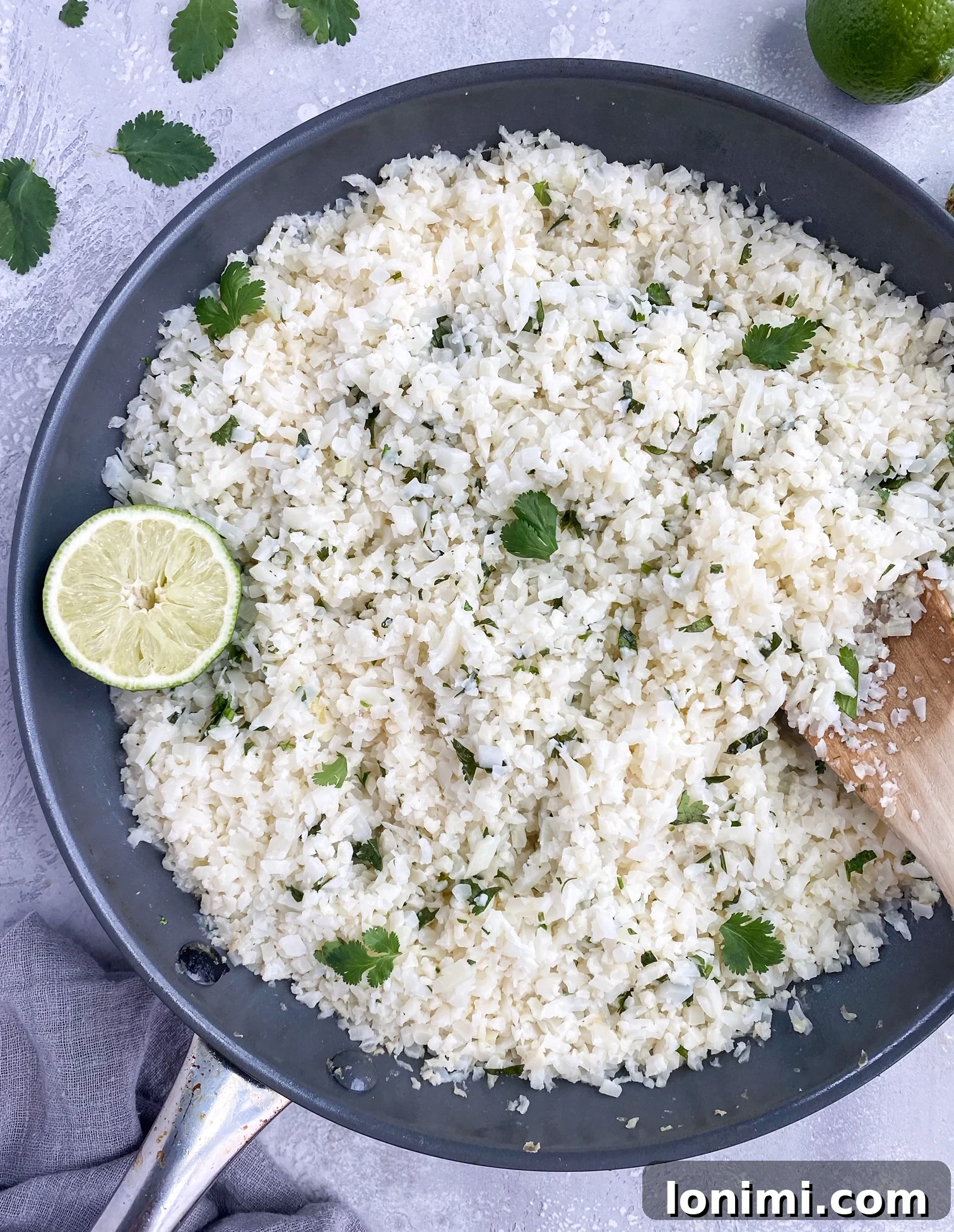 Zesty Coconut Lime Cilantro Cauliflower Rice 4 Coconut Cilantro Lime Cauliflower Rice